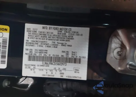 2018 Lincoln Continental Reserve из США, поврежденный, VIN 1LN6L9NC2J5602973